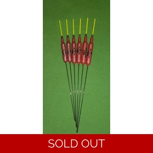 SRG018 Pack of 6 High Quality Pole Floats F1 Nitinol Stem Yellow Tip